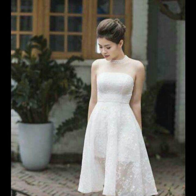 Đầm ren xòe đô lưới tây
