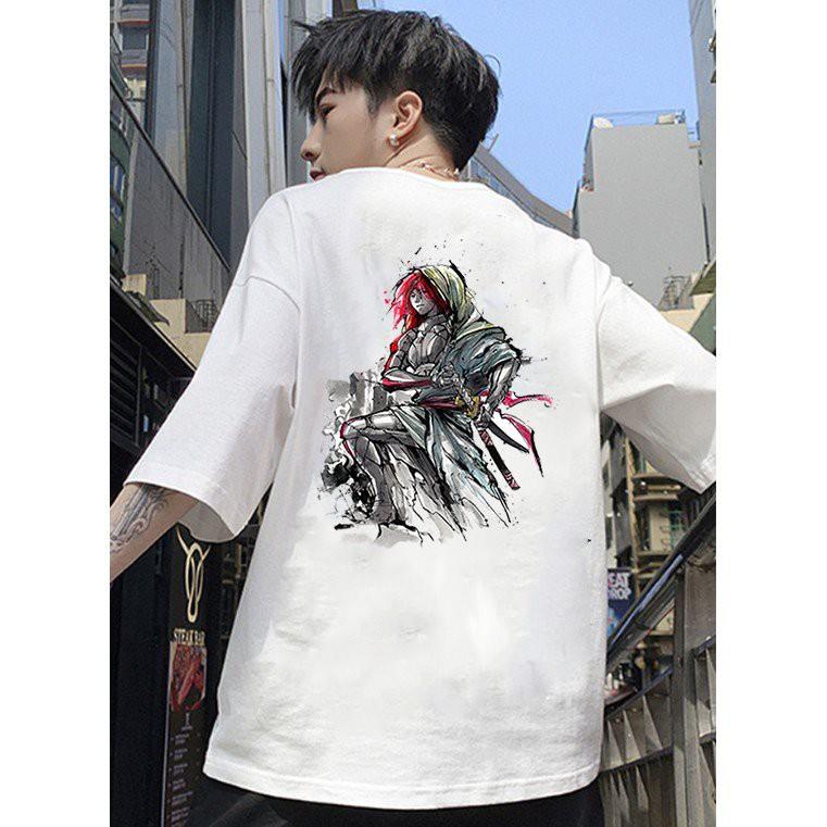 Áo thun unisex độc lạ Samurai form rộng vải dày mịn 2019T1847