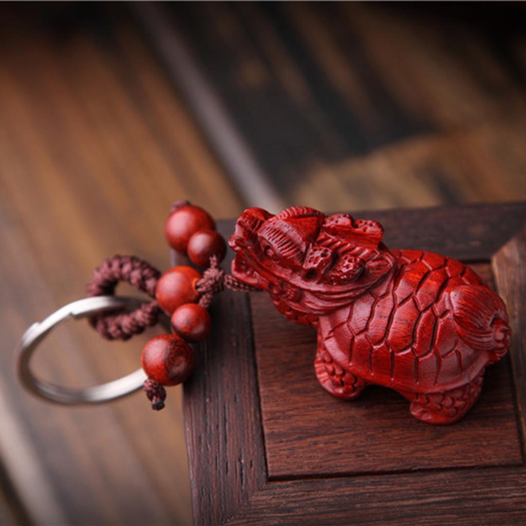 Animal Handmade Wood Keyring Charm Gift Car Purse Handbag Pendant Keychain