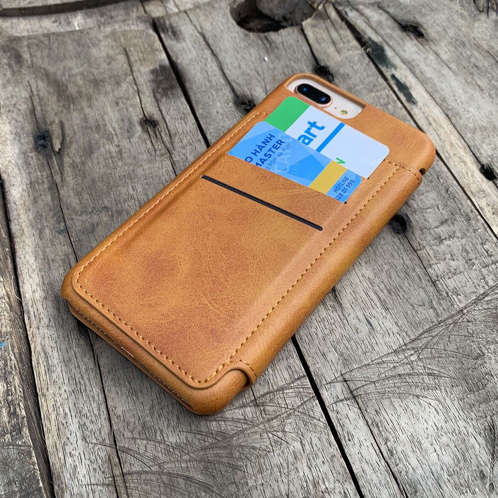 Bao da cao cấp dành cho iPhone 7 Plus / iPhone 8 Plus - Màu vàng