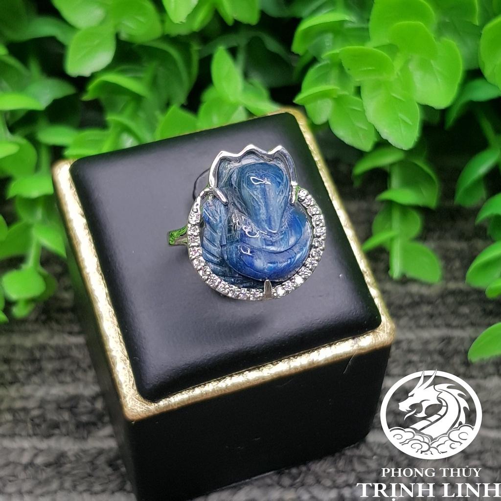 NHẪN HỒ LY XANH BIỂN ĐẬM