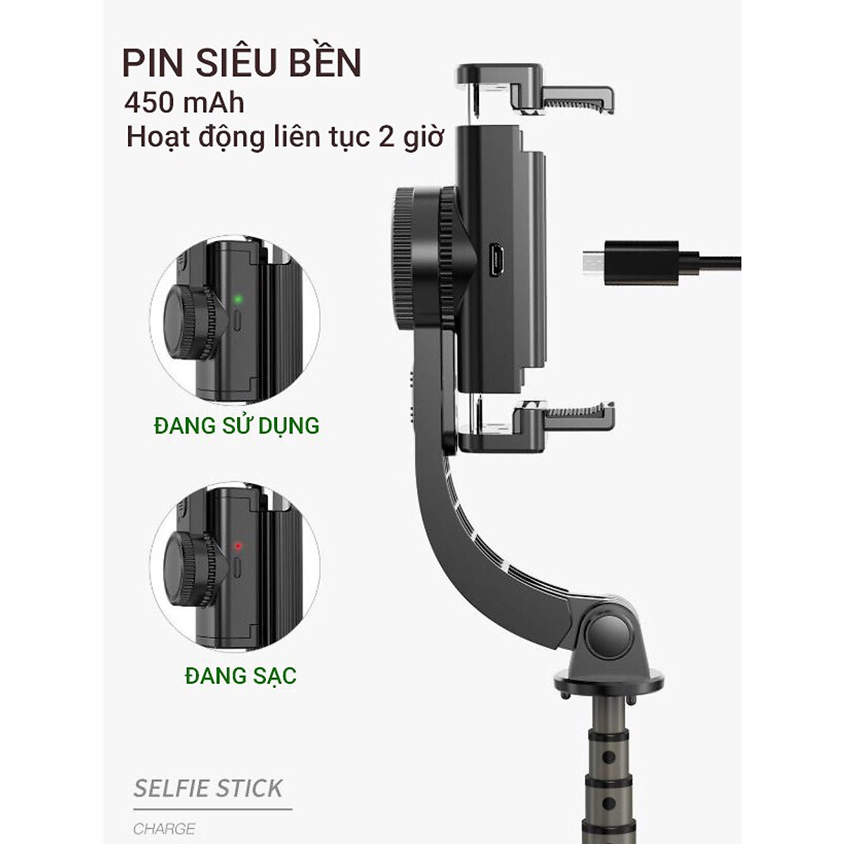 Gậy chụp ảnh Gimbal chống rung quay Video chuyển động cho Livestreamer vloger - ADG L08