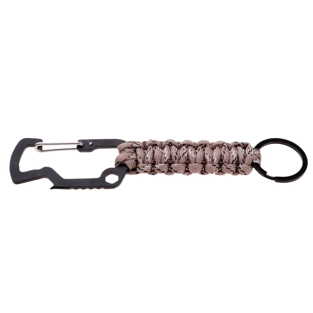 3x Outdoor Sports Molle Paracord Keychain Carabiner Belt Clip