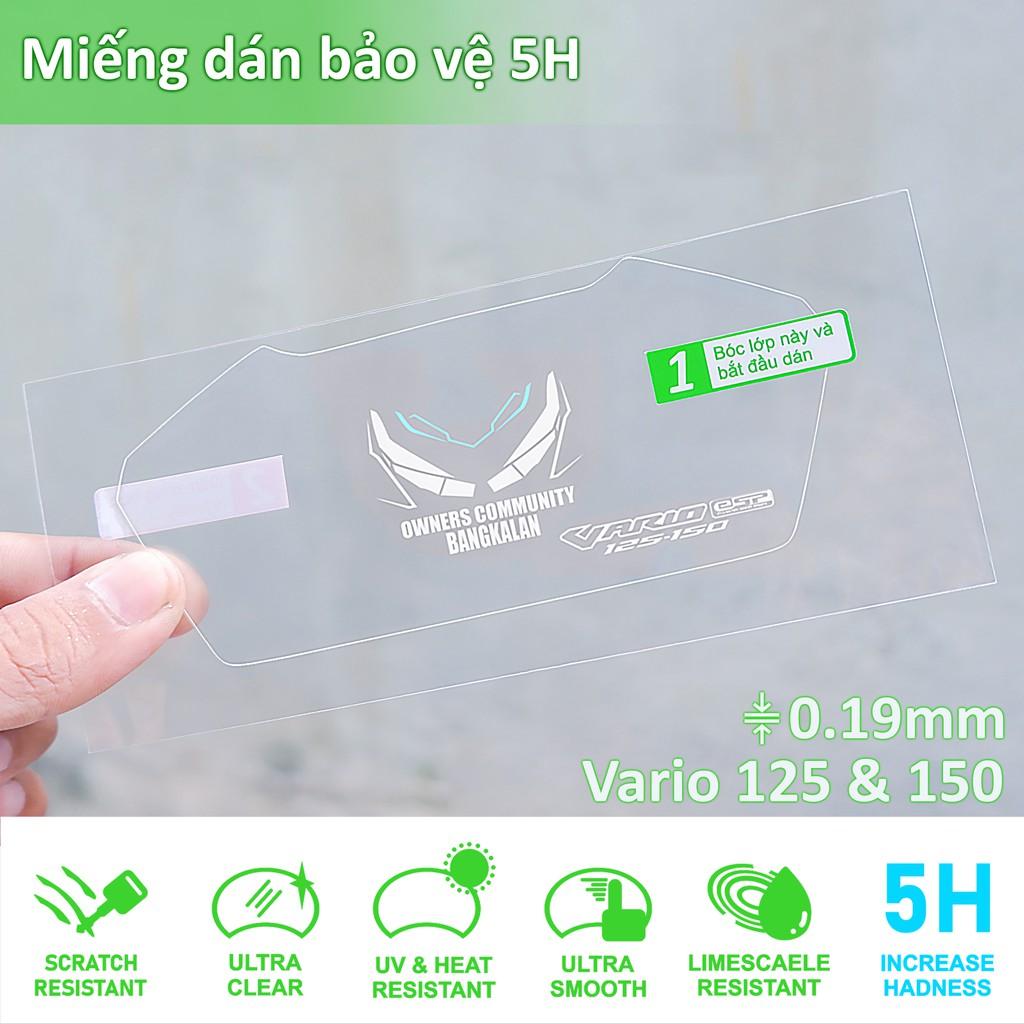 Miếng dán bảo vệ mặt đồng hồ dành cho xe Vario 125 &amp; 150