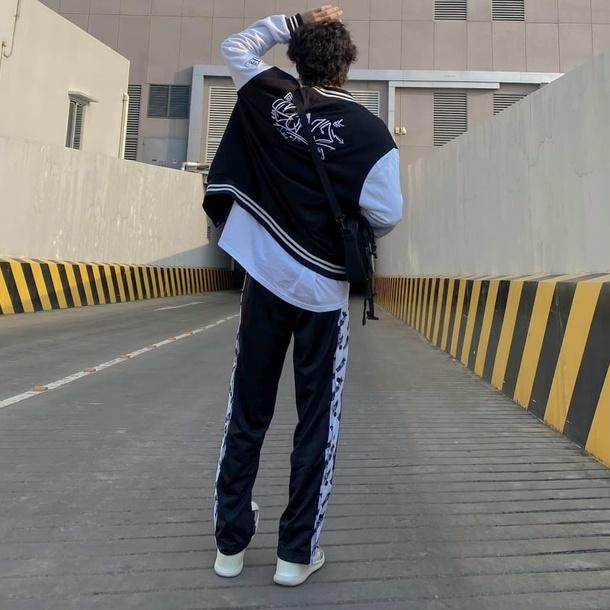 Áo khoác dù bomber cúc bấm 2 lớp in logo G mùa hè phong cách Hàn Quốc