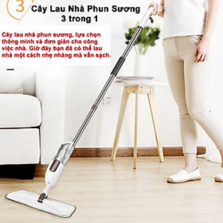 Cây lau nhà thông minh dạng xịt, đầu xoay 360 độ thông minh tiện lợi