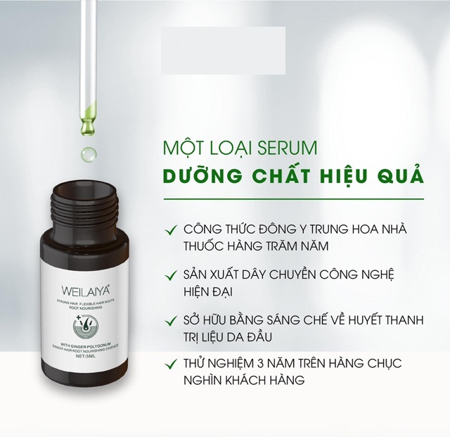 Huyết thanh mọc tóc Weilaiya - Serum kích mọc và làm dày tóc ( tặng kèm cặp minisize dầu gội )