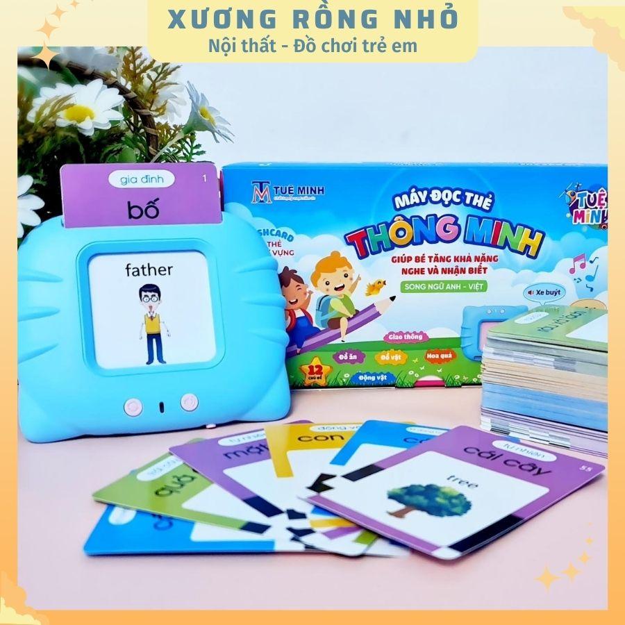 Máy đọc thẻ song ngữ Anh Việt flashcard 255 thẻ 510 từ vựng và 12 chủ đề