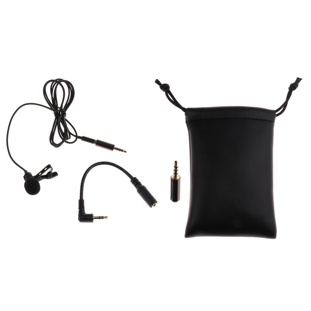 Lavalier 3.5mm Mic Microphone with Microphone Adapter Cable for Smartphone