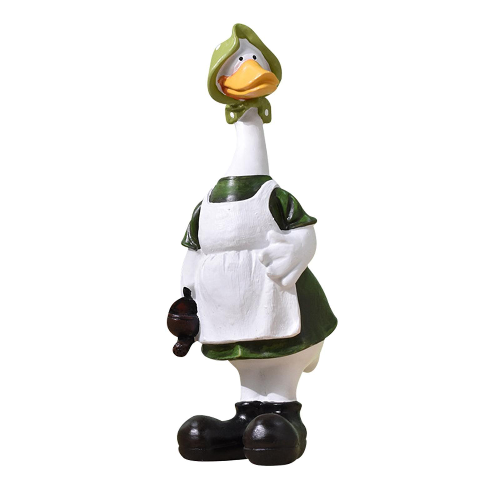 Duck Garden Statues Funny Art Crafts Animal Sculpture for Lawn Patio Desktop