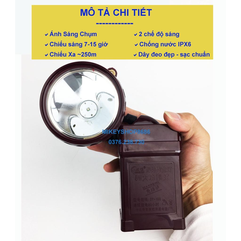 Đèn pin đội đầu siêu sáng led 188A ắc quy ( acquy ) khung ánh sáng trắng hoặc vàng