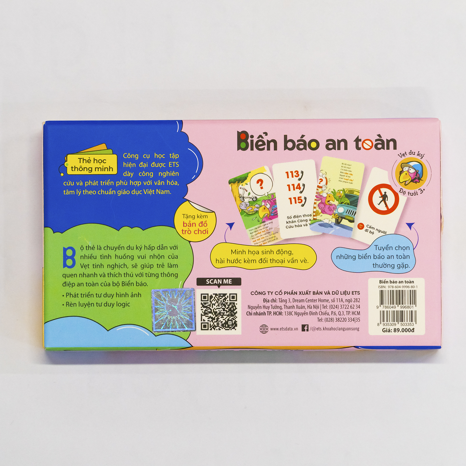 Bộ Thẻ học Thông minh cho Bé: 60 Thẻ Flashcards chủ đề: Học Biển An Toàn + Tình Huống An Toàn Giao Thông