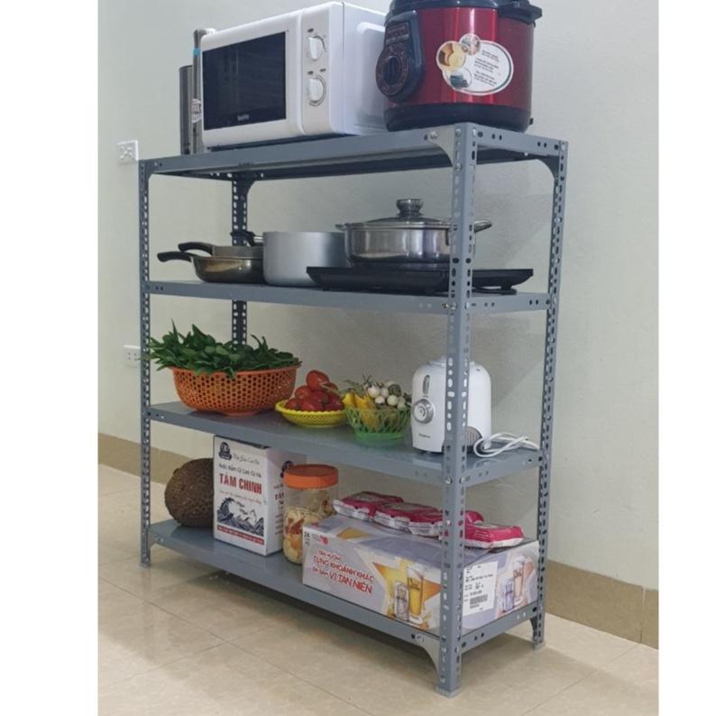Kệ sắt v lỗ 4 tầng ,Rộng 40cm x Dài 100cm x Cao 120cm ,kệ sắt lắp ghép đa năng