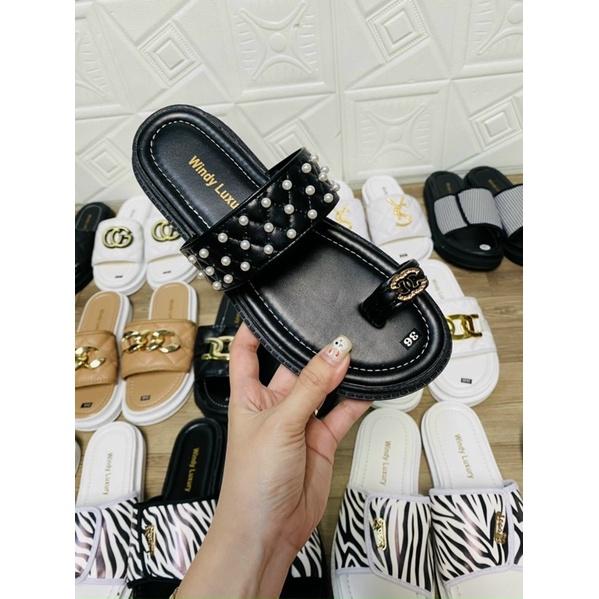 Dép quai ngang đế bánh mì cao