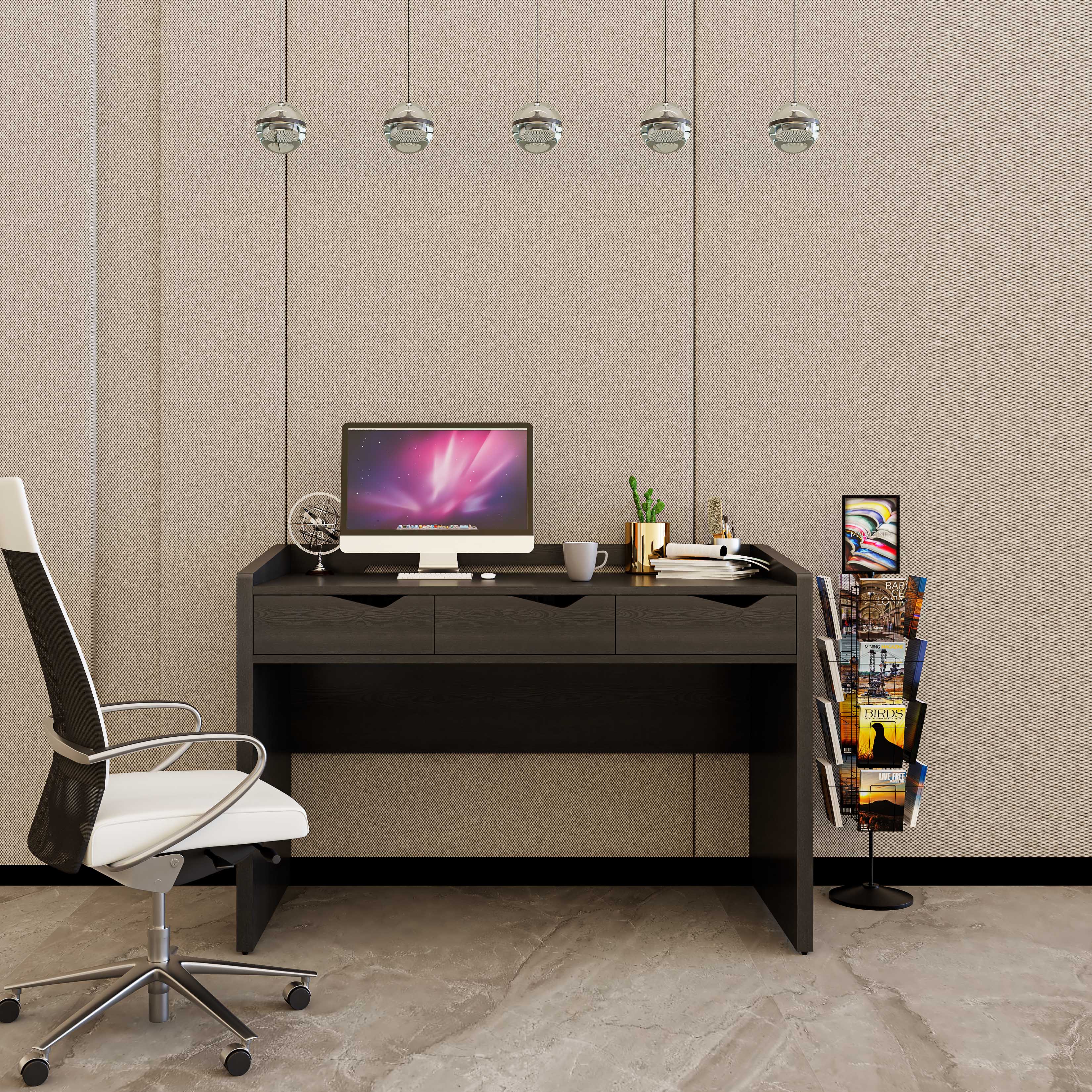 WINNI, Bàn làm việc 3 ngăn kéo, 120cm x 59cm x 83cm , BAN_078