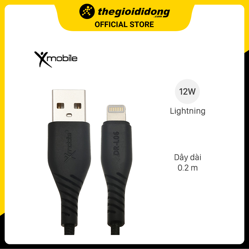 Cáp Lightning 20cm Xmobile DR-L06 - Hàng chính hãng