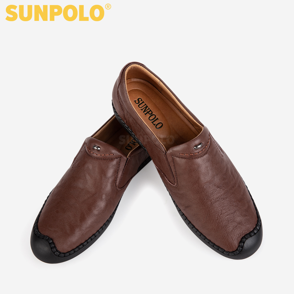 Giày Lười Nam Da Bò SUNPOLO CS5028
