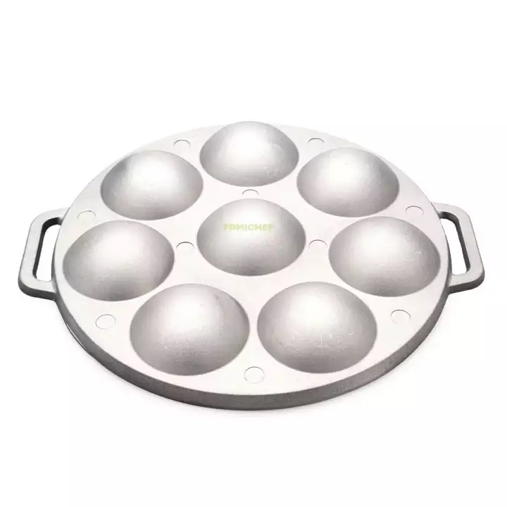 Khuôn bánh khọt chống dính 8 lỗ nắp Inox Dragon D021