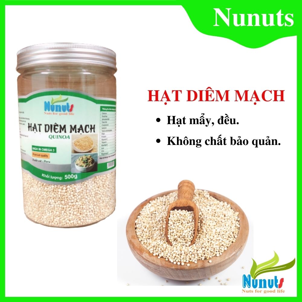 Hạt Diêm Mạch NUNUTS  - Quinoa - 500G - 1 HŨ 50G