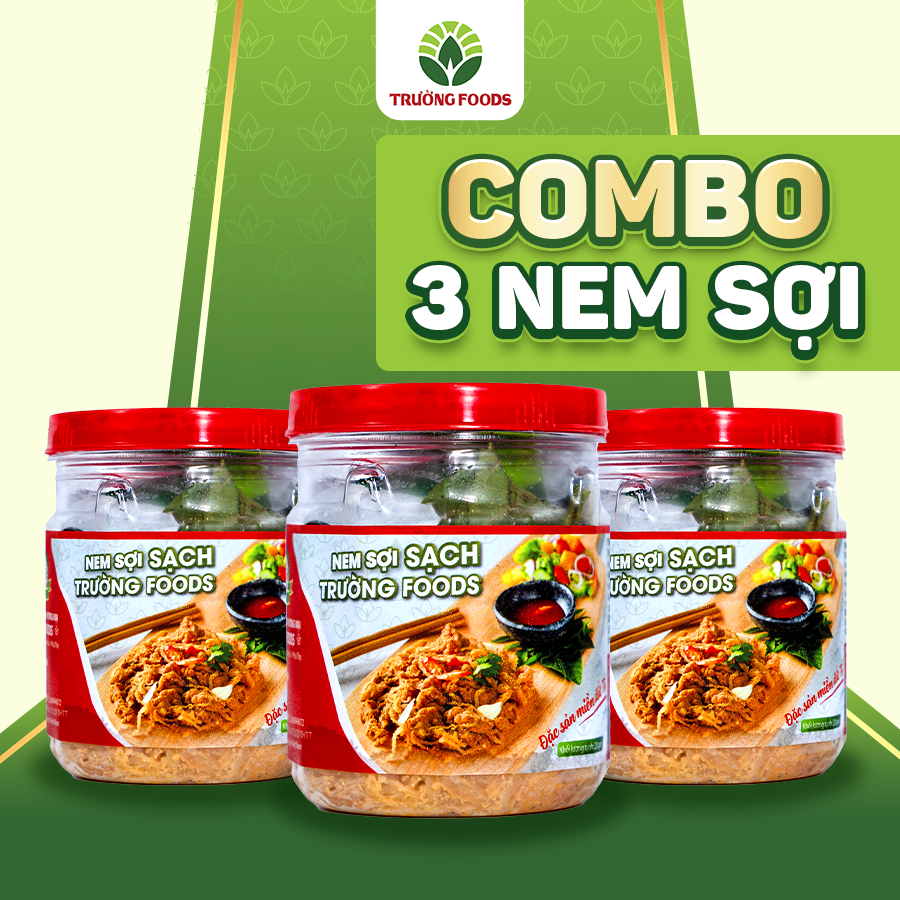 Combo 3 Hộp Nem Sợi Trường Foods 180g/Hộp