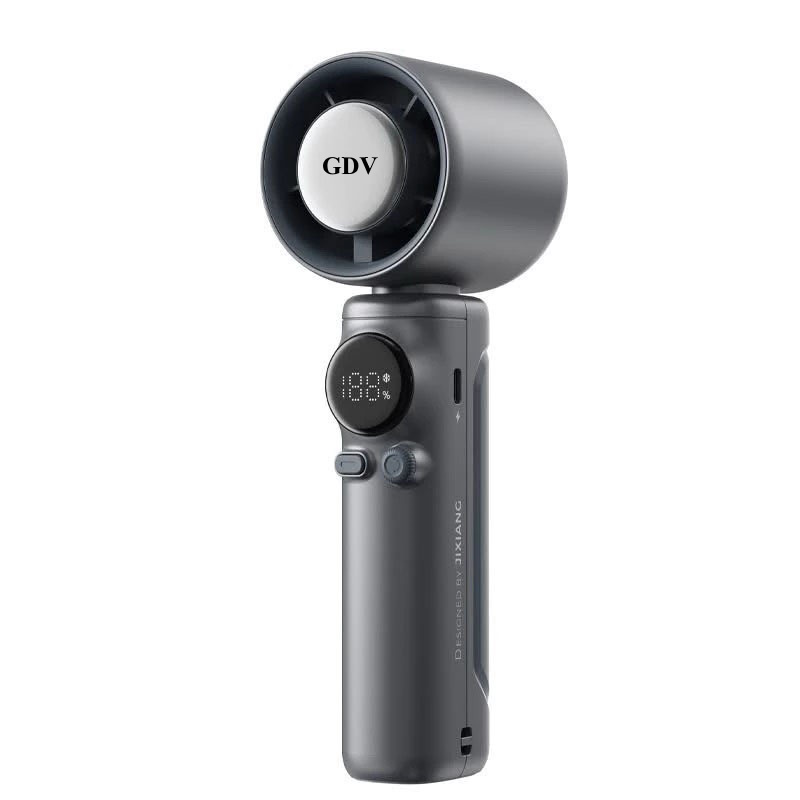 Quạt Cầm Tay Mini GDV SS-026 Có 199 Tốc Độ, Màn LED Hiển Thị, Tích Hợp Sò Lạnh - Màu Ngẫu Nhiên - Hàng Chính Hãng