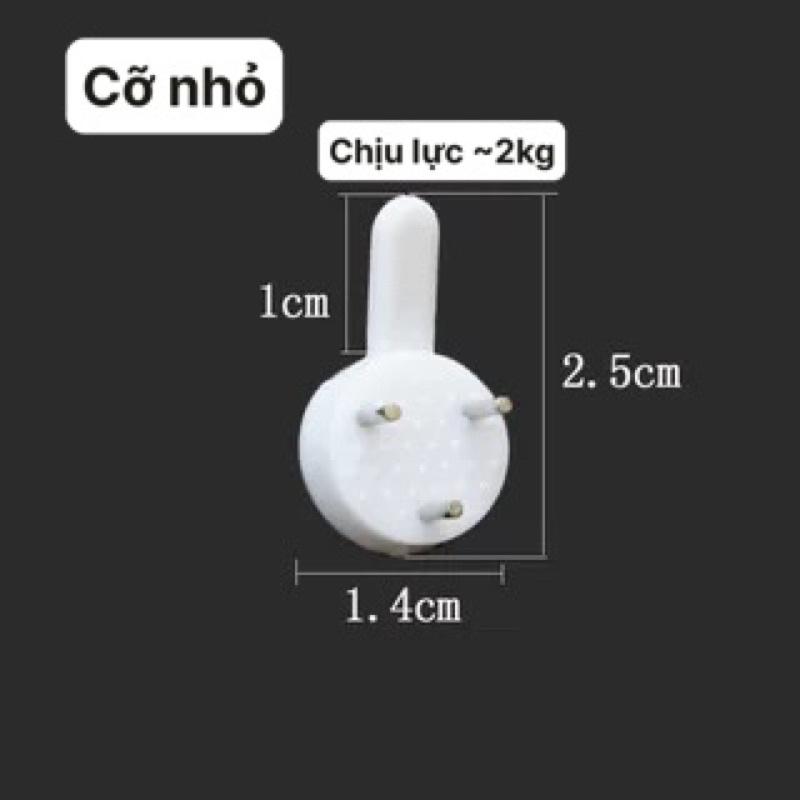 Đinh treo tường không cần khoan đục 3-4 chân, có móc dùng treo vật dụng, đồng hồ, tranh ảnh, chịu lực cao