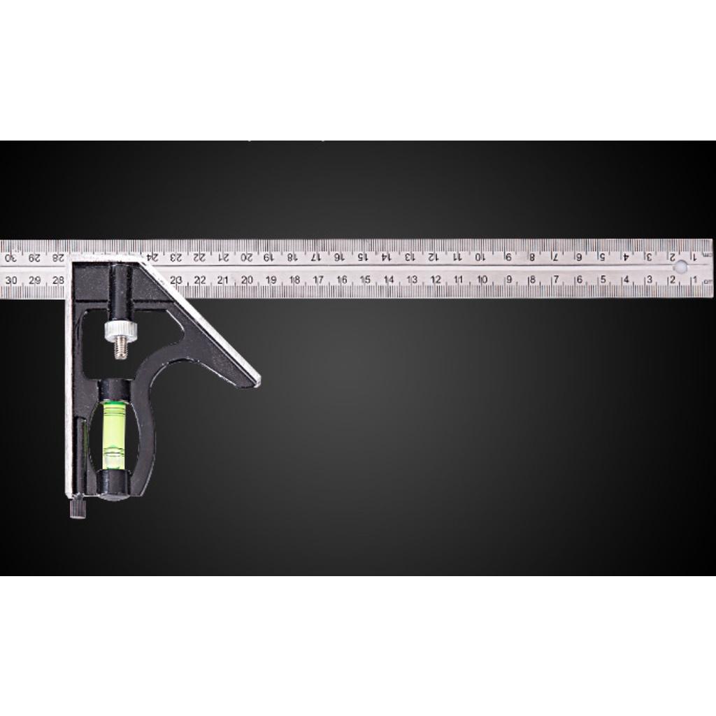 Thước ke góc vuông góc 45 độ đa năng 30cm dùng đo độ sâu, canh thẳng, canh góc