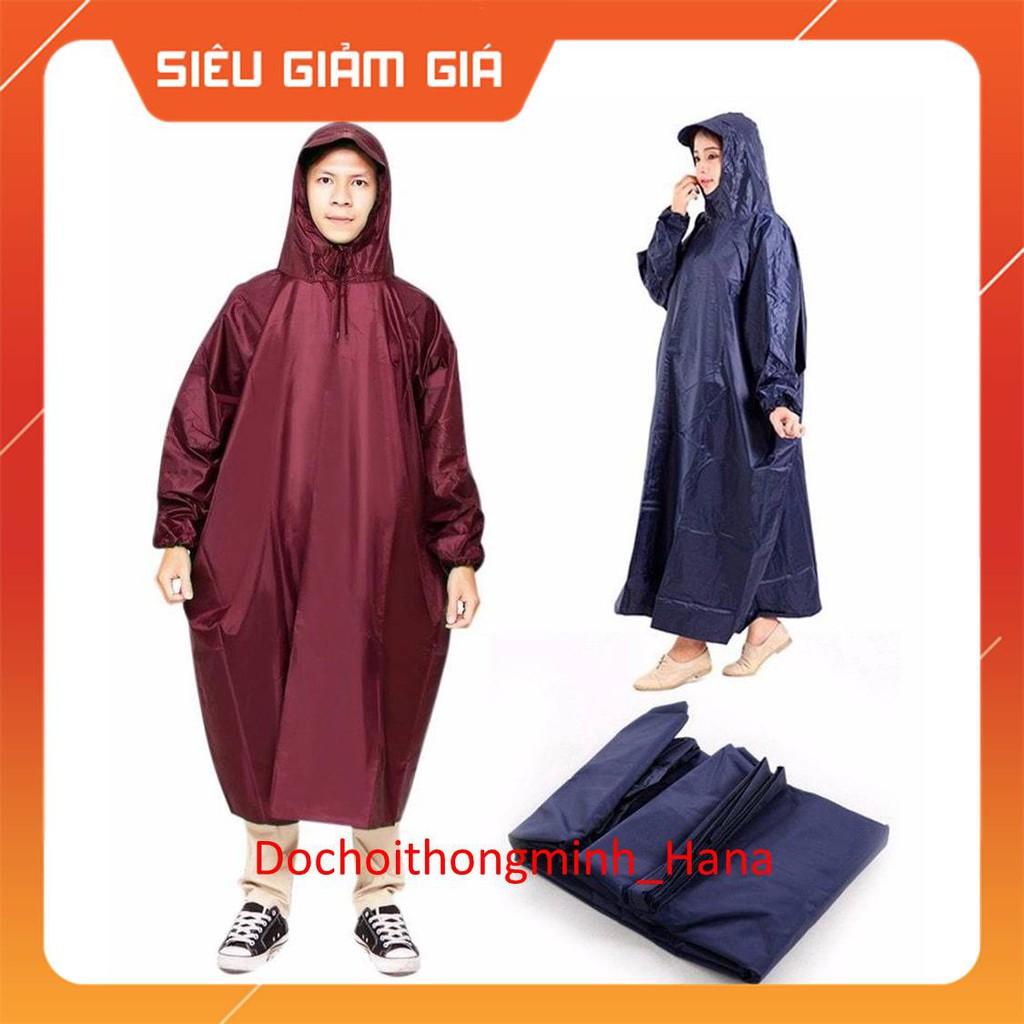 Áo Mưa Vải Dù  Áo mưa người lớn,Dạng bit không xẻ tà,Vải dù siêu bền,không họa tiết.