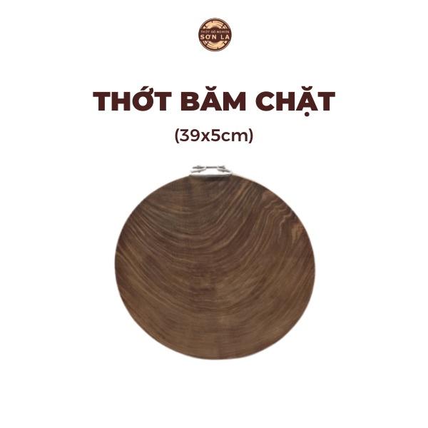 Thớt gỗ nghiến chuẩn Sơn La 39x5cm, dùng để băm chặt thực phẩm dành cho gia đình