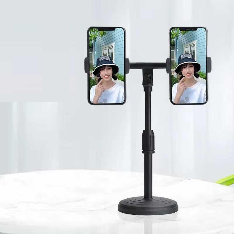 Kẹp điện thoại để bàn xem phim, livestream, học online - Giá kẹp đỡ điện thoại để bàn - Kẹp 2 điện thoại