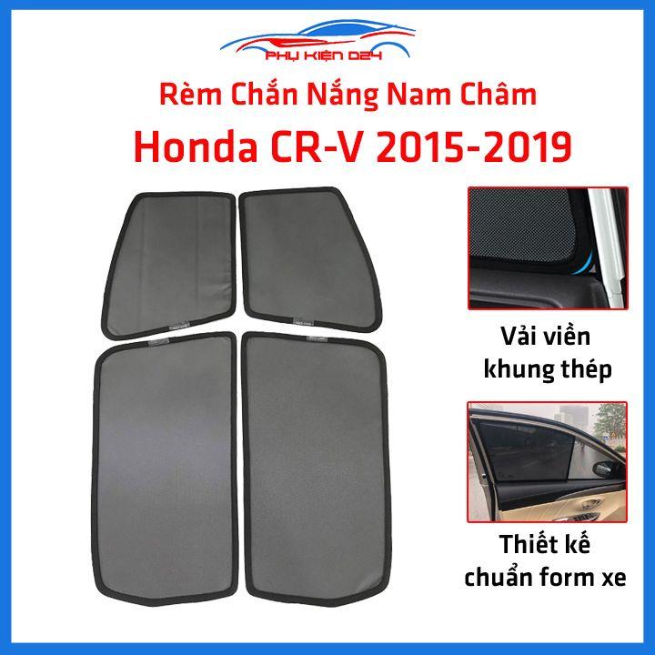Hình ảnh Bộ 4 rèm chắn nắng nam châm Honda CR-V 2015-2016-2017-2018-2019 khung cố định chống tia UV