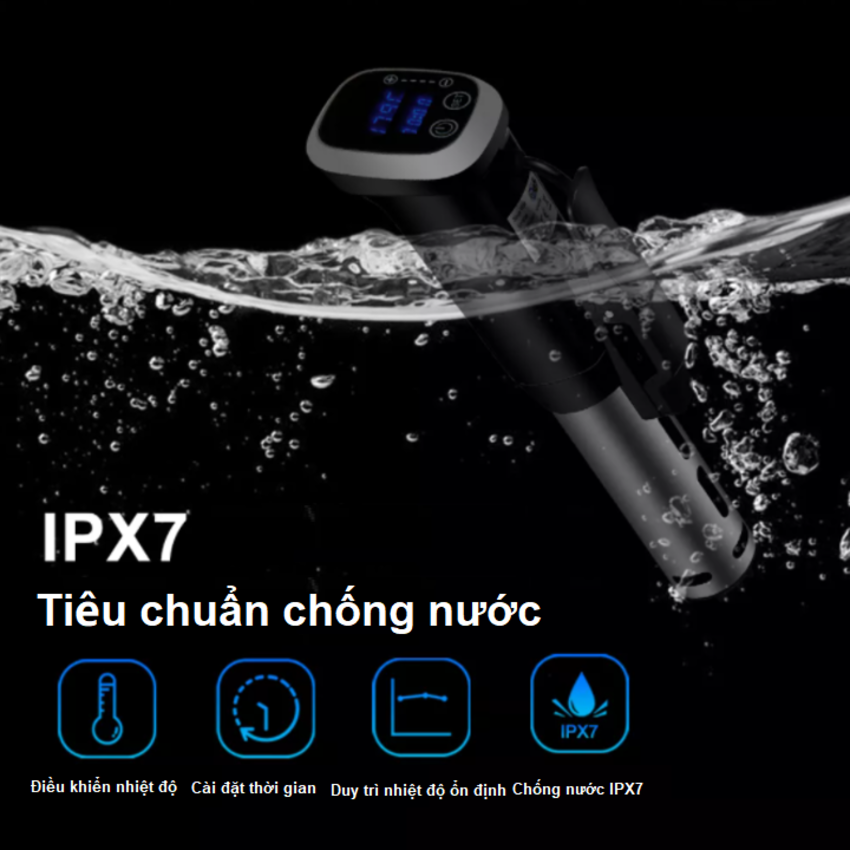Máy nấu chậm Sous vide BioloMix SV-8008 Công suất 1200W Điều khiển màn hình LED - HÀNG NHẬP KHẨU