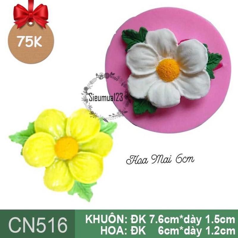 Khuôn silicon Hoa mai 7,6cm