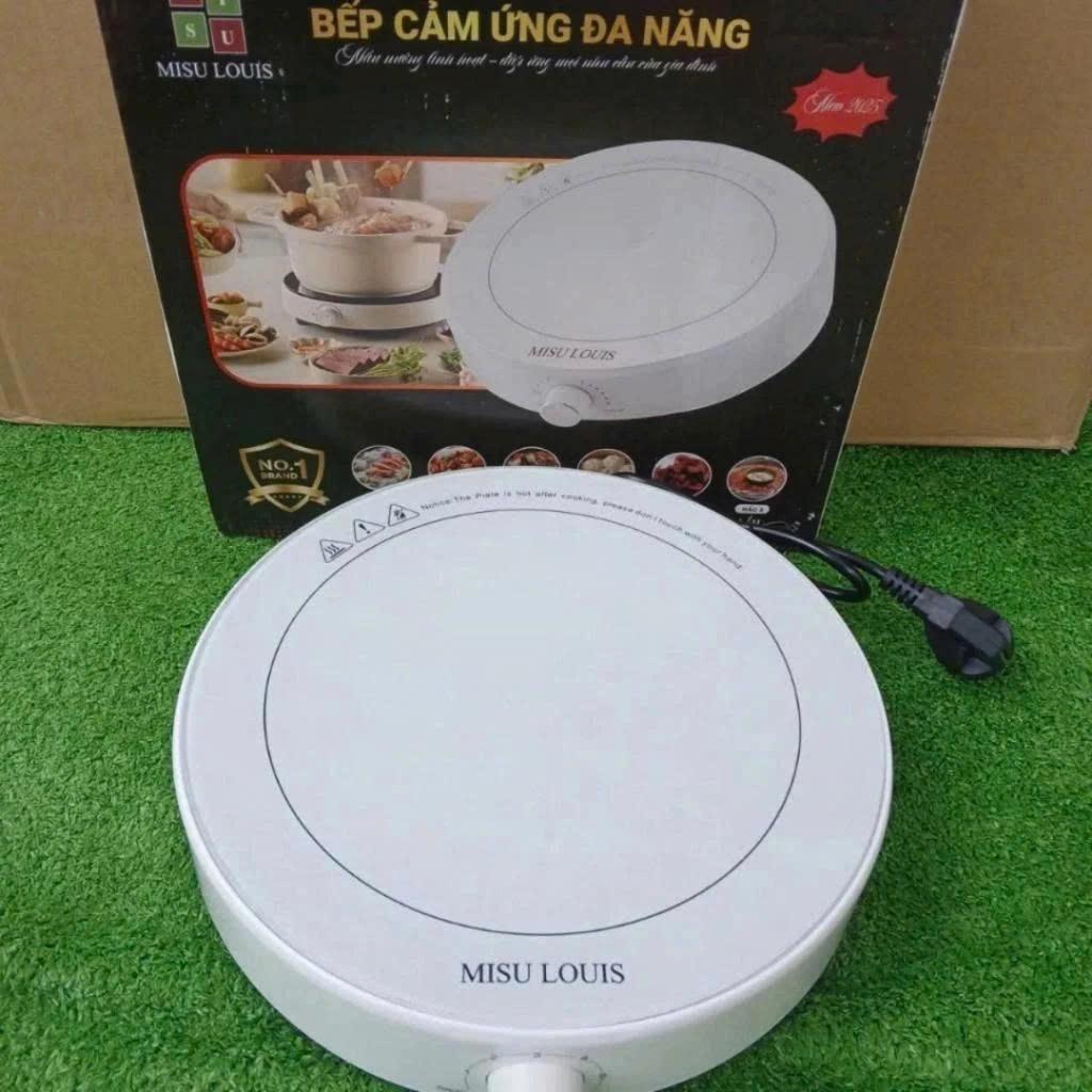 Bếp từ tròn cảm ứng đa năng MiSu, Bếp điện từ núm xoay điều chỉnh, công suất 2200W