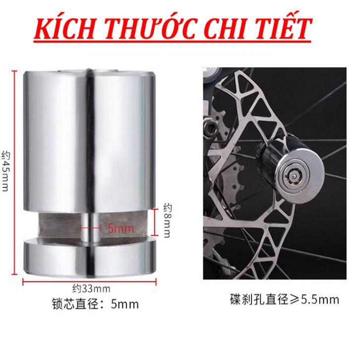 Khóa phanh đĩa xe máy chống trộm chất liệu thép nguyên khối thiết kế thông minh an toàn