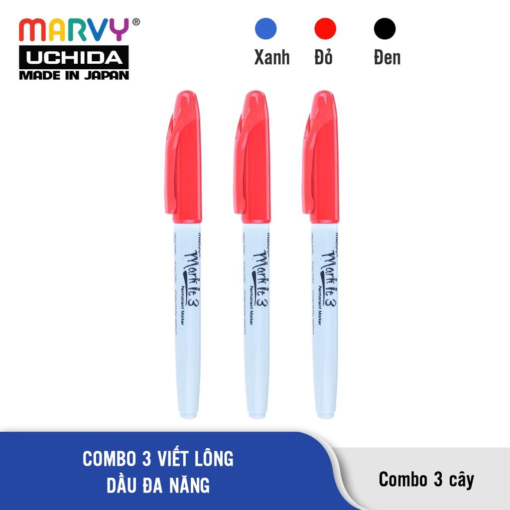 Combo 3 Bút Lông Dầu Đa Năng Marvy 5080