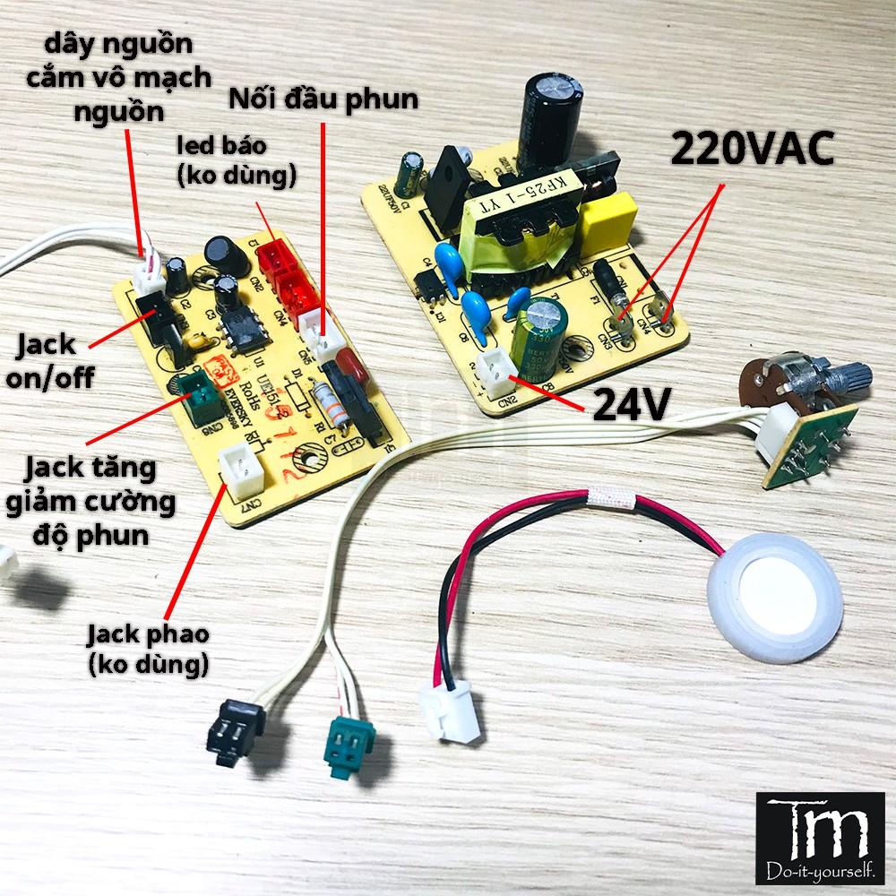 Combo Mạch Phun Sương Siêu Âm 24V 20W