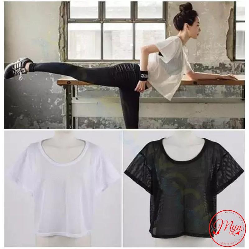 ÁO LƯỚI MẶC TẬP GYM, YOGA SIÊU CHẤT VẢI THOÁNG MÁT NHANH KHÔ