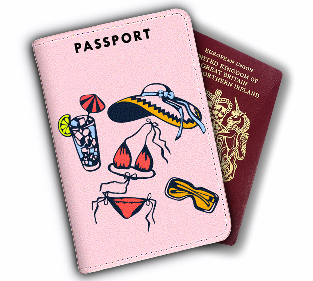 Bao Da Hộ Chiếu Và Thẻ Phụ Kiện DU LỊCH BIỂN - Ví Đựng Passport Du Lịch CUTE - Passport Cover Holder TROPICAL - Đơn Giản - Độc Đáo - Vintage - LT037