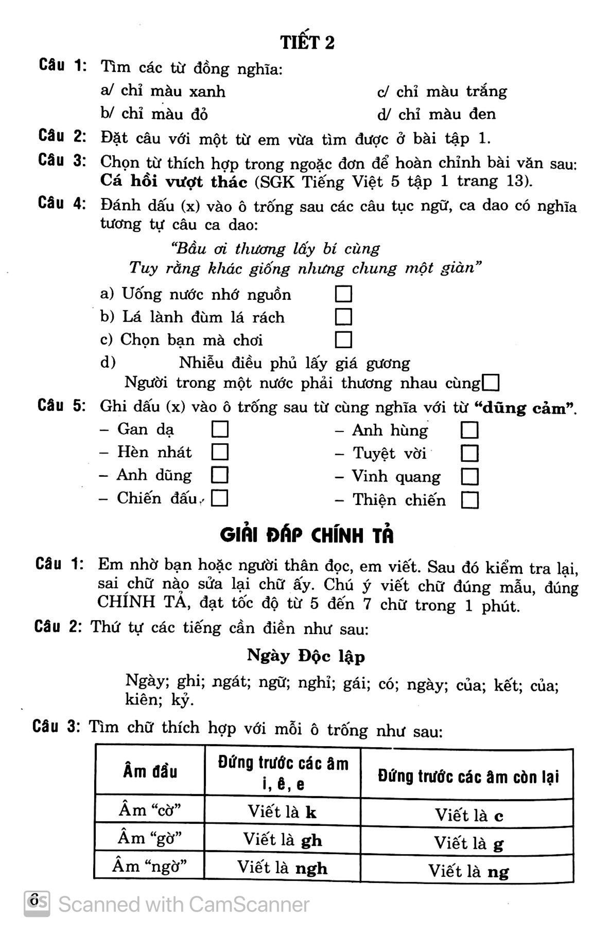 Bồi Dưỡng Nâng Cao Kiến Thức Tiếng Việt Lớp 5