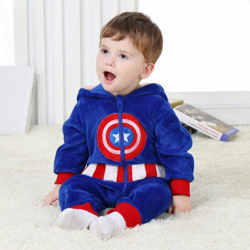 Bé Mỹ Thuyền Trưởng Quần Áo Dài Tay Có Bé Rompers Áo Liền Quần cho Bé Trai Bé Gái Trẻ Sơ Sinh Áo Liền Quần