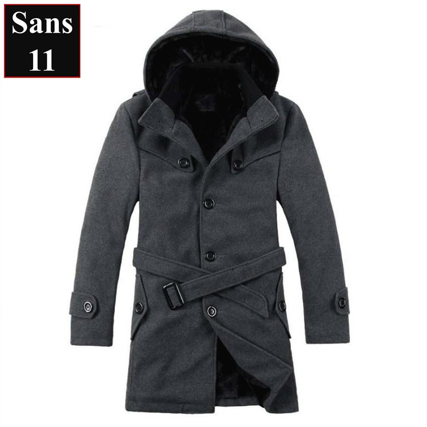 Áo Khoác Dạ Nam Trần Bông Áo Khoác Nam Có Mũ Có Đai Siêu Ấm Sans11 Sans Shop