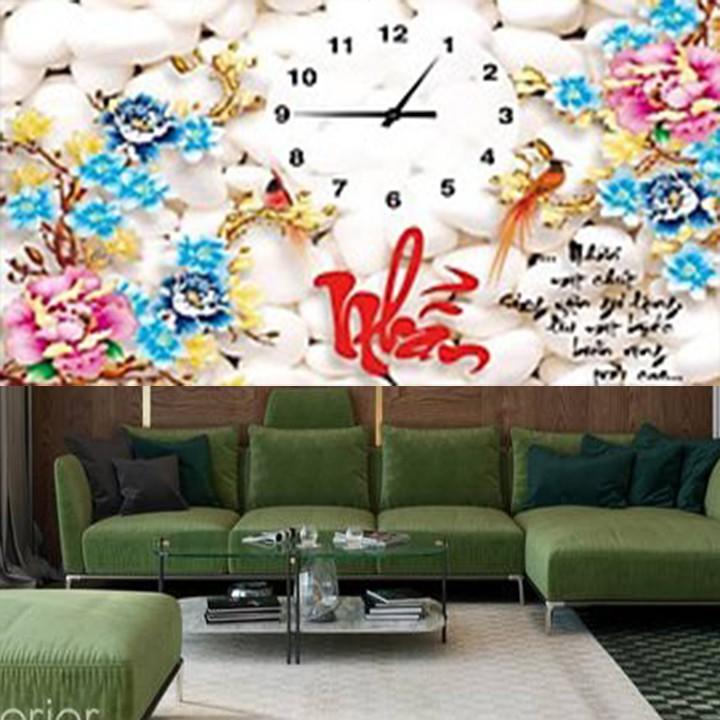 Tranh đá chữ nhẫn đồng hồ YN5399 - kích thước: 60 * 45cm.