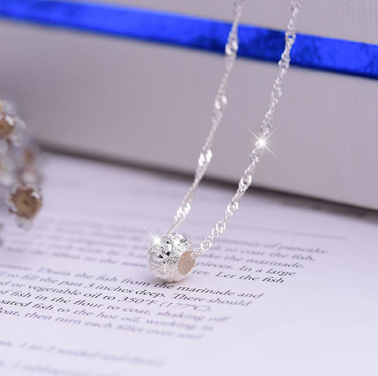 Vòng cổ hạt, dây chuyền hợp kim bạc phong cách Hàn Quốc DC03