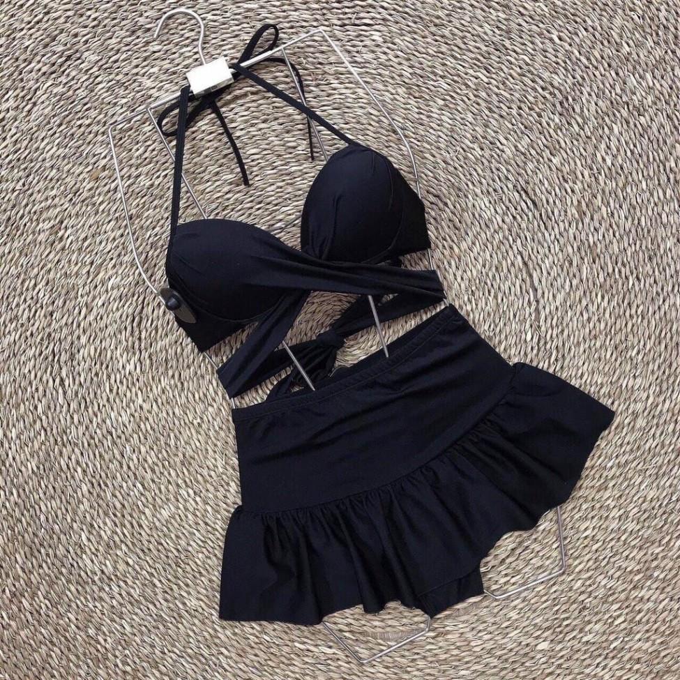Bikini 2 mảnh chéo đen ( Ảnh chụp thật từ khách)