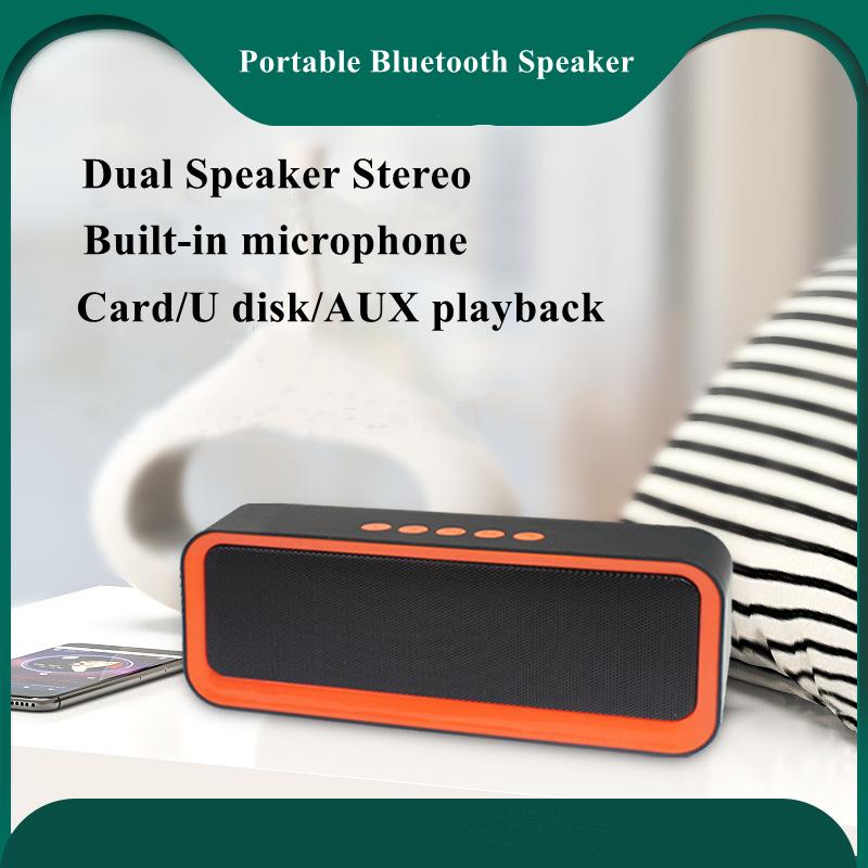 Loa máy tính để bàn không dây có chất lượng cao chất lượng cao Mini Di động Plug-In Loa ngoài trời Trò chơi Loa ngoài trời Mới Color: Blue