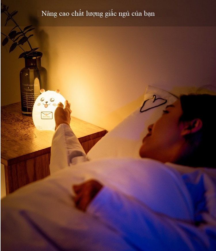 Đèn ngủ cảm ứng Panda siêu đẹp ( Tặng kèm 01 miếng thép đa năng để ví )