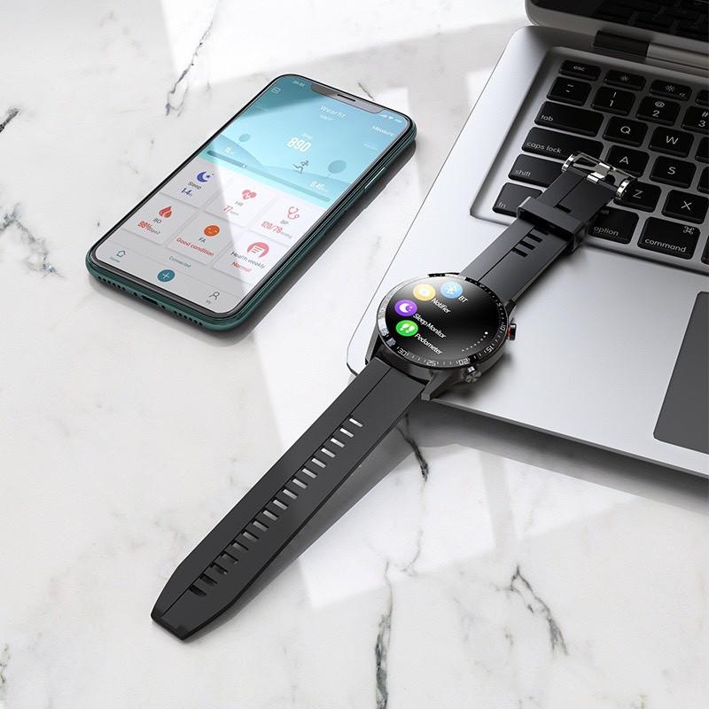 Đồng hồ thông minh Hoco Y2 - Hỗ trợ nghe gọi, theo dõi sức khỏe, thể thao, chống nước, cảm ứng