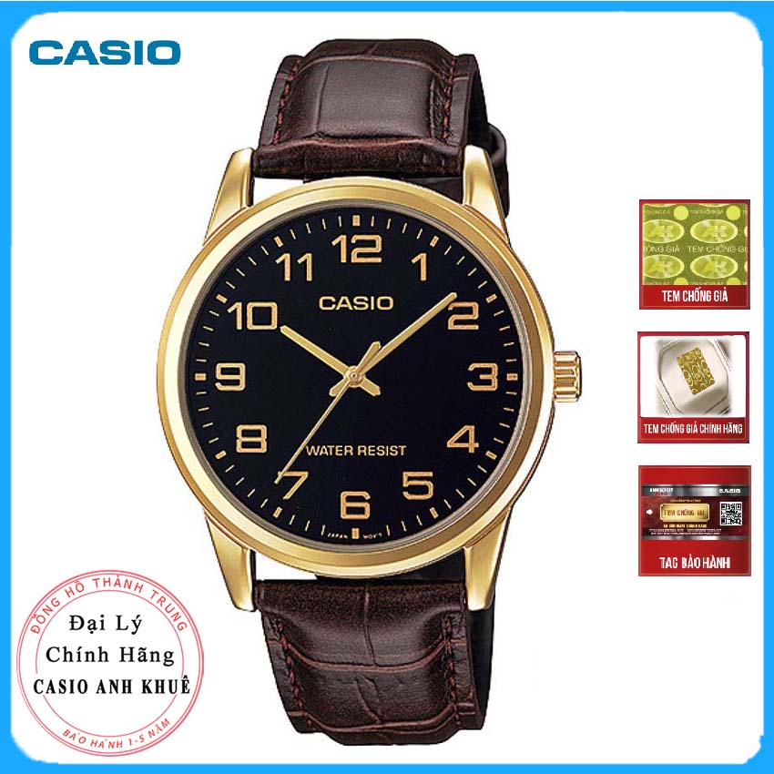 Đồng hồ nam dây da Casio MTP-V001GL-1BUDF