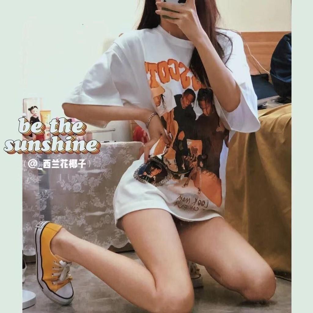 Áo Thun Nam Nữ Tay Lỡ Travis Scott Áo Phông Form Rộng COTTON 100%